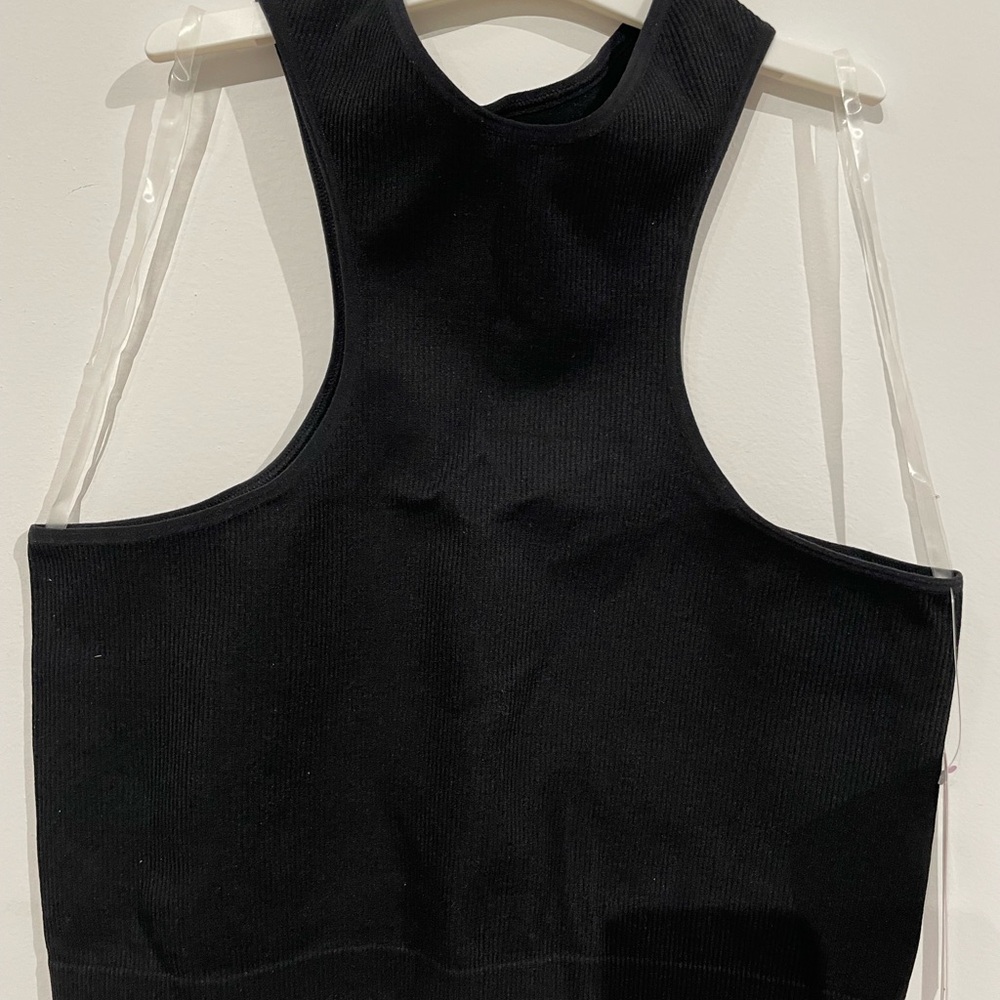 Black Ribbed Tank Top